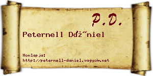 Peternell Dániel névjegykártya